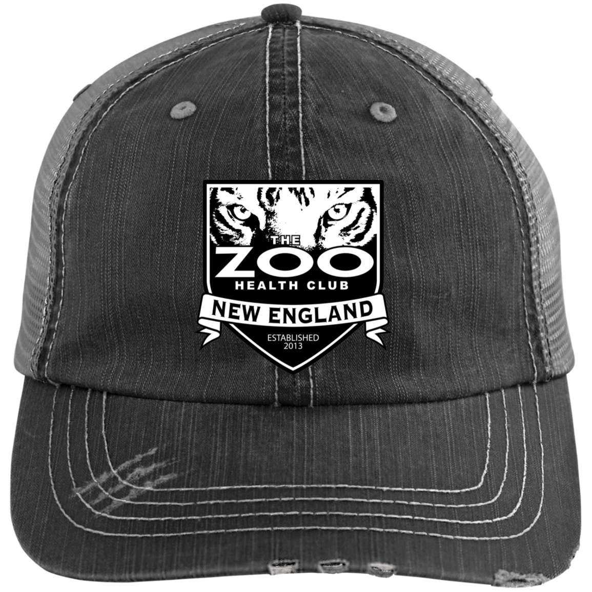 Zoo Patch Distressed Trucker Cap